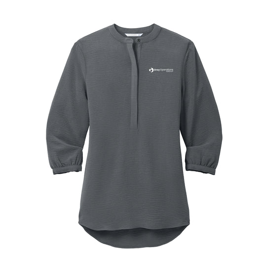 WOMEN'S Port Authority® 3/4-Sleeve Textured Crepe Tunic - LW713 - AO