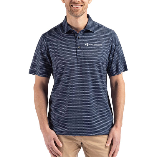 Men's Cutter & Buck Pike Eco Shadow Check Print Mens Polo - MCK01342 - LS